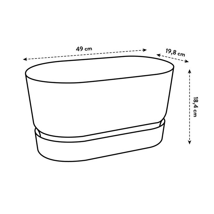 greenville trough long 50cm living concrete